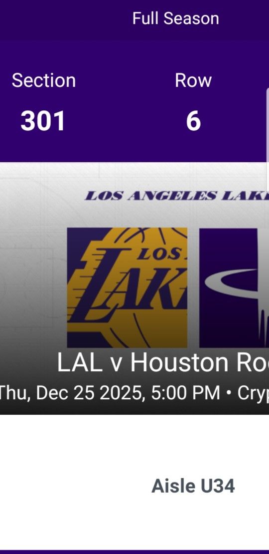 Lakers Vs Houston Rockets