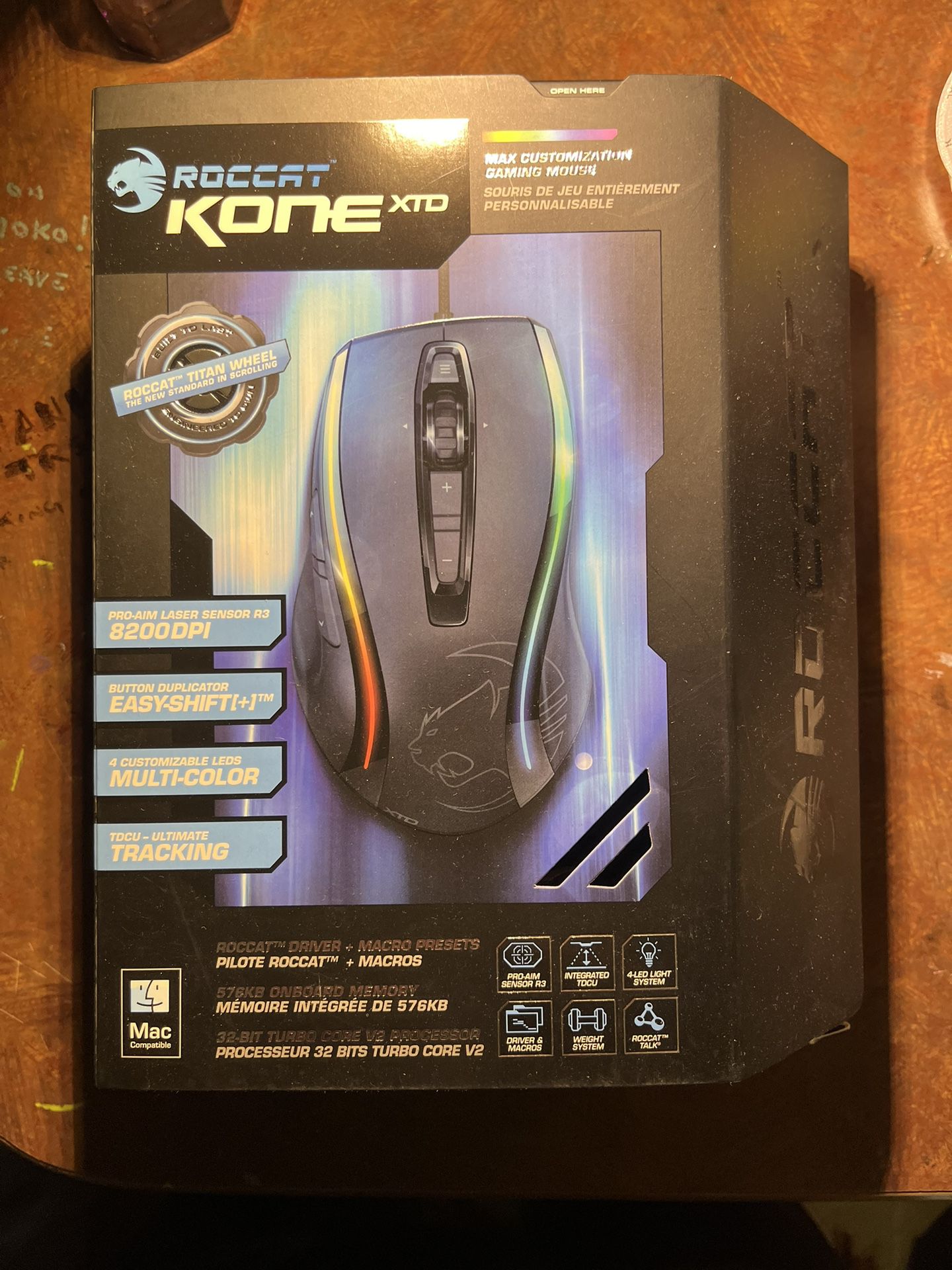 Roccat Kone XTD Gaming Computer Wired Mouse NEW!