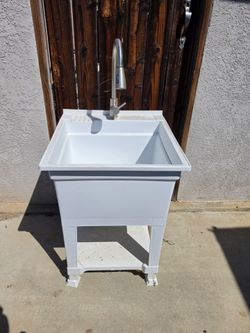 Utility Laundry Sink with Faucet