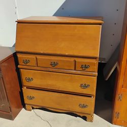 Vintage Wood Secretary Desk 1960s