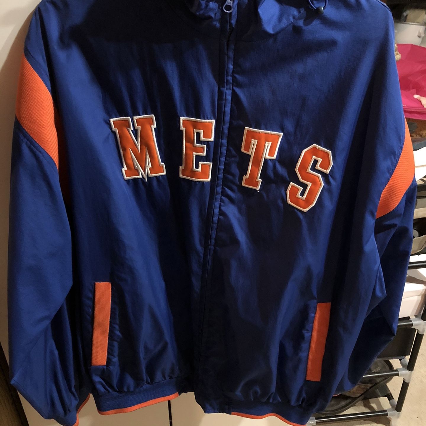 New York Mets Blue Polyester Jacket Size Large