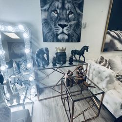 Modern Gold Console Table With Side Table $50 Down With Financing 
