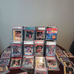 1986  Fleer Basketball Complete Set W/ Michael Jordan Rookie Graded Card..132  Cards+11 Stickers 