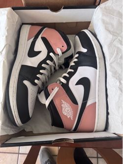 Nike Air Jordan 1 Mid Black/Rust Pink 10.5