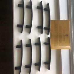 Black Kitchen Cabinet or Drawer pulls (8)