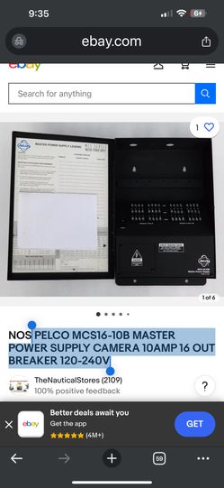 PELCO MCS16-10B MASTER POWER SUPPLY CAMERA 10AMP 16 OUT BREAKER 120-240V