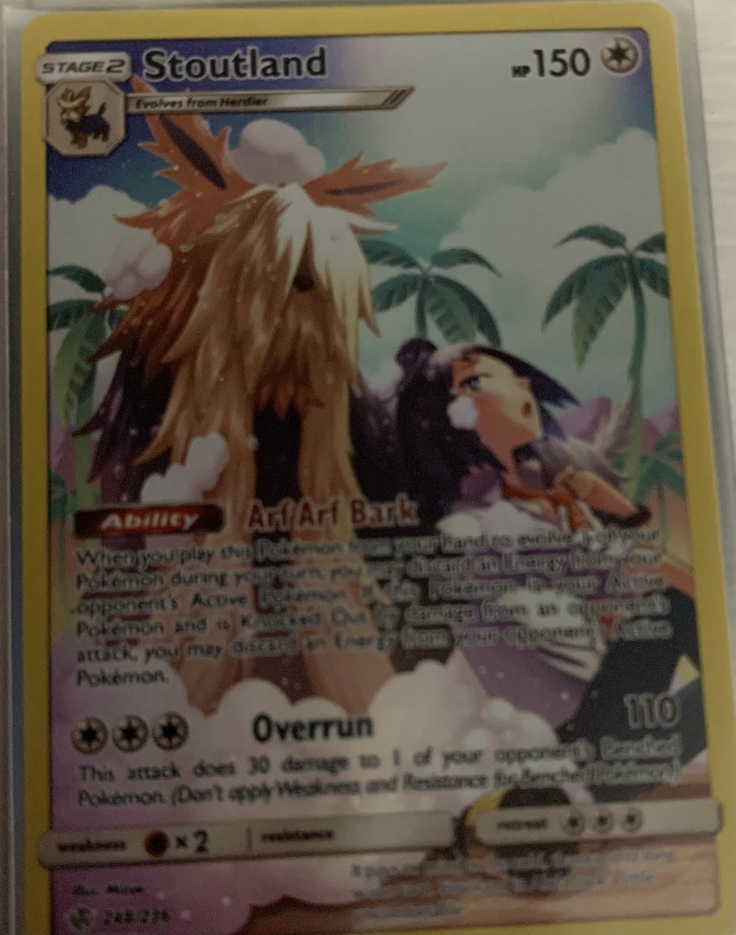 Stoutland Pokemon Trading Card