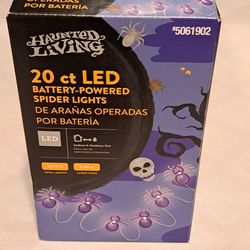 Halloween Decor Spider LED Lights Purple NEW!