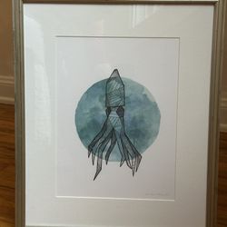 Framed Watercolor Painting 
