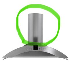 Duct cover for range hood zv750spss - WB38X10142