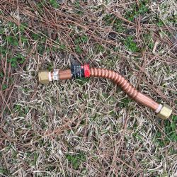 corrugated copper water heater connector,