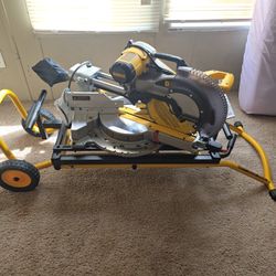 12" Double Bevel Sliding Compound Miter Saw W/ Rolling Miter Saw Stand
