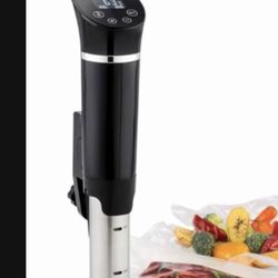 KLARSTEIN Quickstick Flex, Sous Vide immersion Cooker, 1300 Watts, Timer Function, 3D Circulation, 32-194 ° F, LCD Touch-Display, Up to 21 qt, Piano B
