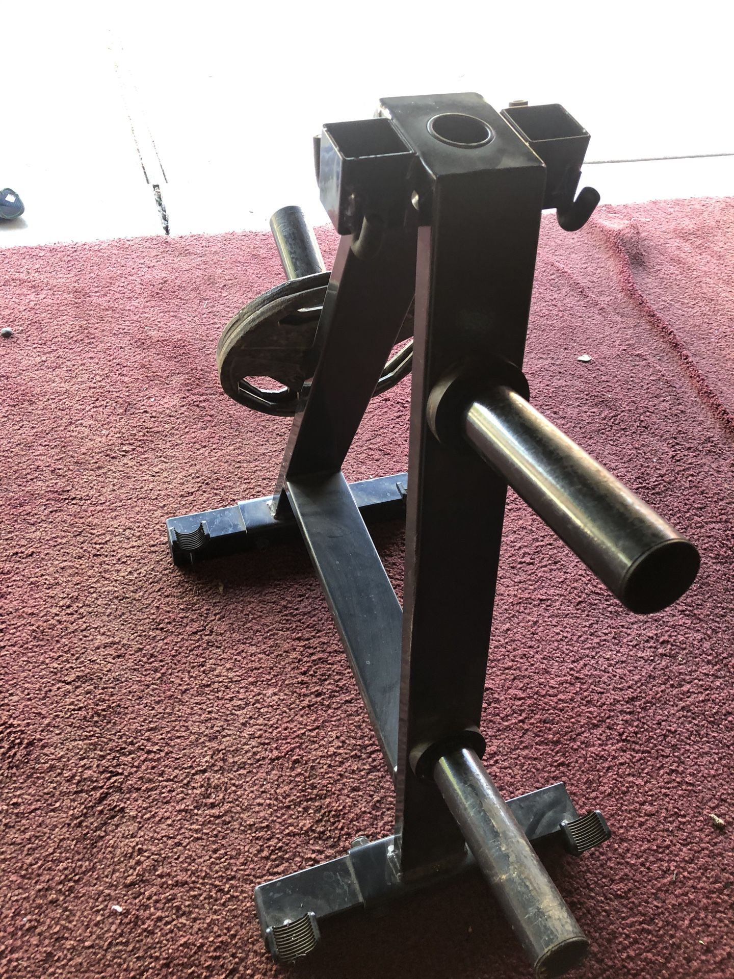 Very sturdy multi functional workout weight tree