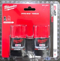 Milwaukee m12 c.p 1.5 batteries