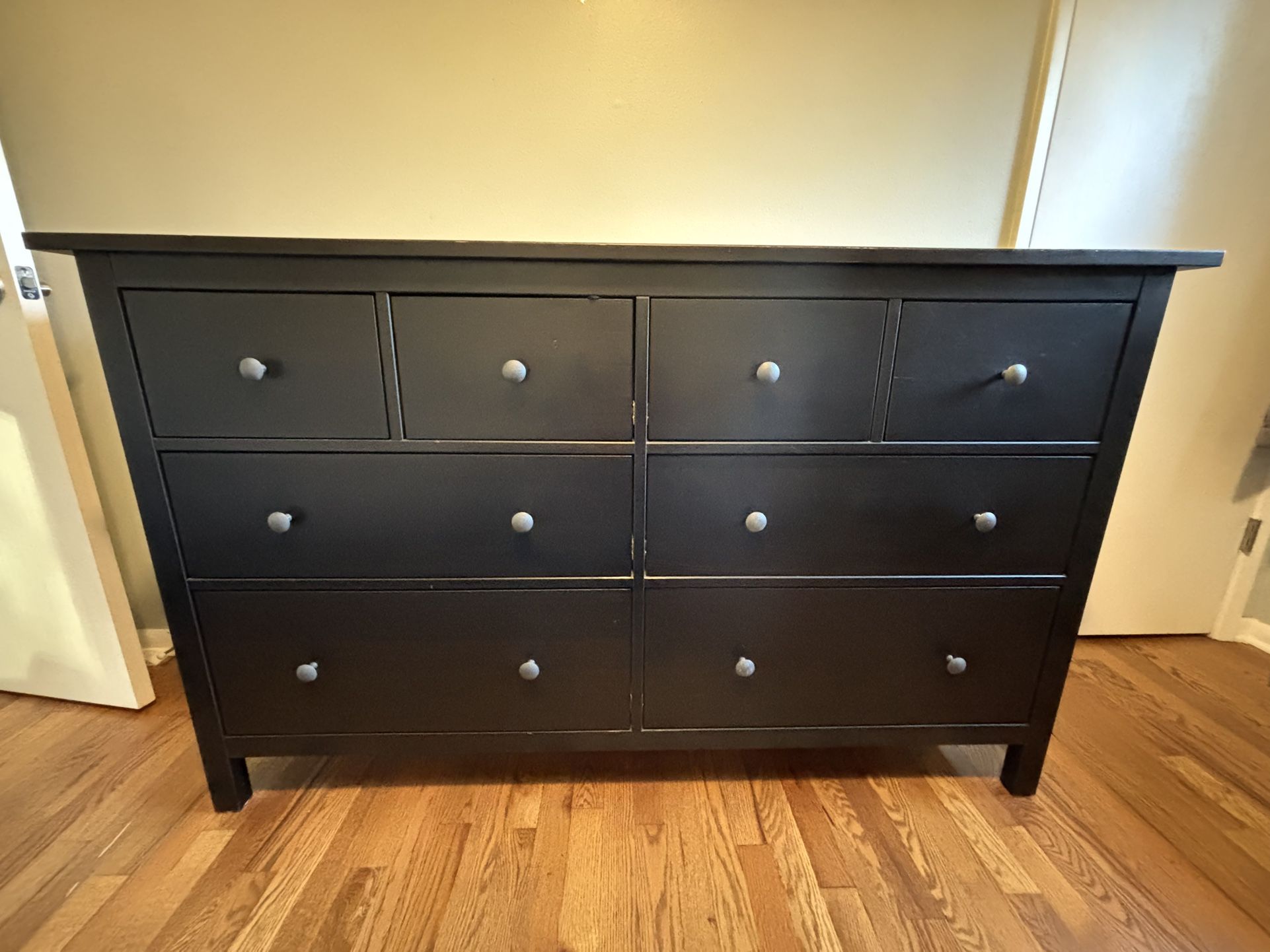 IKEA Hemnes Black 8 Drawer Dresser