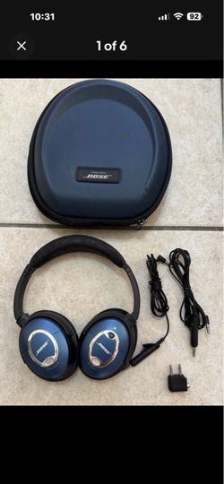 Bose QC15 Quiet Comfort 15 Noise Cancel Headphones Blue Limited Edition Tested