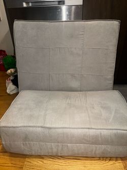 Gray Convertible Floor Chair/Futon Sleeper