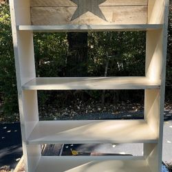 Rustic Shabby Wood Shelf Unit 
