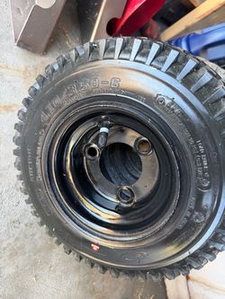 (Two) 4.10/3.50-6 Small Tires on Steel Rim