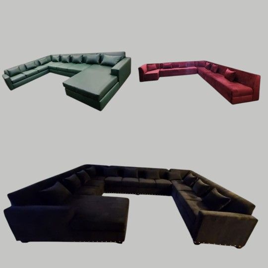 Brand NEW U SECTIONAL Sofa COUCHES CHAISE