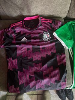 Two Mexico Jerseys(Pink L,Green 2XL)