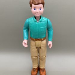 Vintage Fisher Price Loving Family Dream Dollhouse Brunette RV Dad Father Doll Figure