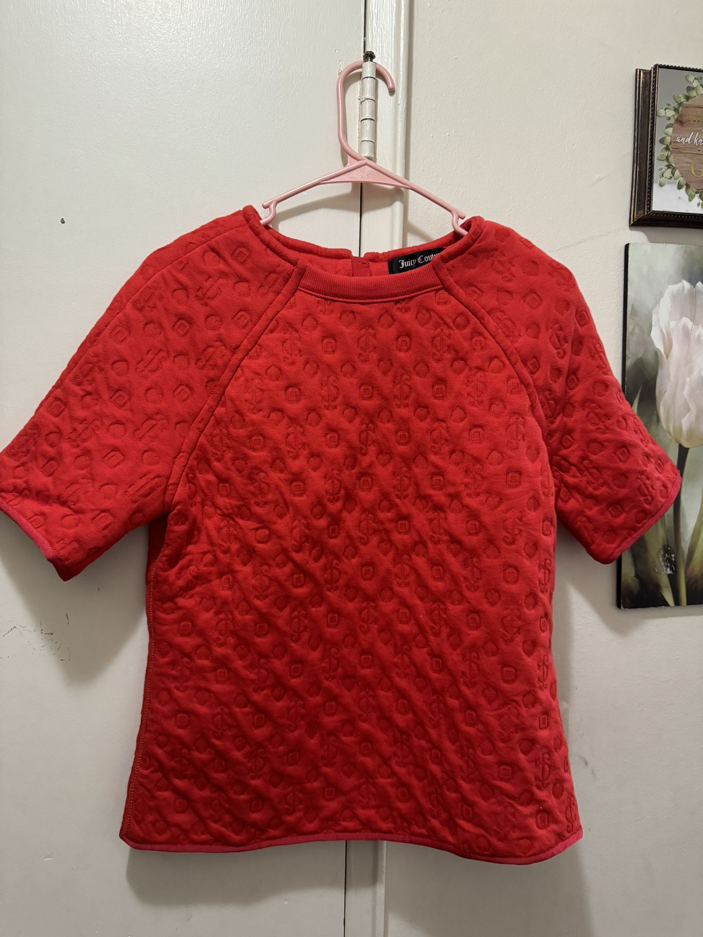 NEW Juicy Couture Womens Red Top Shirt Sweater