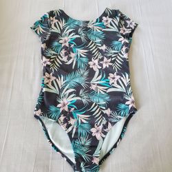 Girl Tropical Floral One-Piece Swimsuit