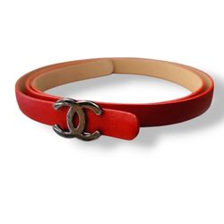 Chanel Coral Cuir Veritable Belt