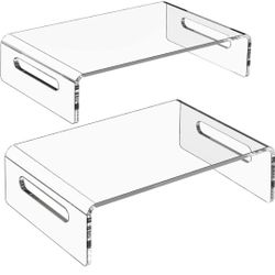 Acrylic Computer Monitor Stand - 2 Pack