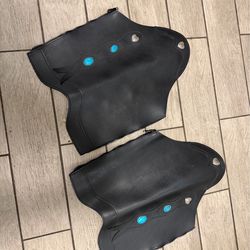 Ladies leather  motorcycle half chaps