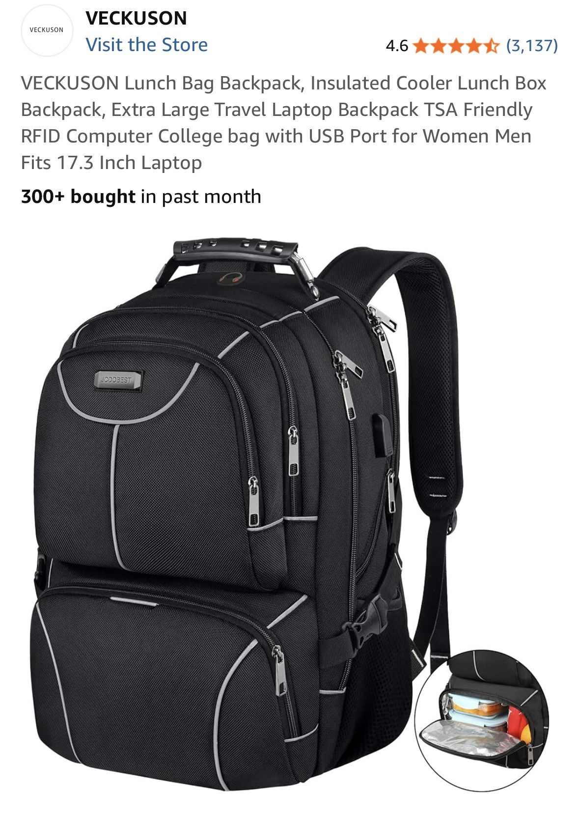 Veckuson Insulated Backpack