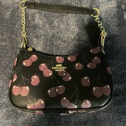 Coach Cherry print shoulder bag
