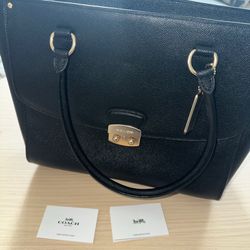 Coach AVARY Crossgrain Leather Tote