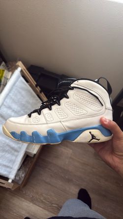 Big Kid's Jordan 9 Retro "Powder Blue" Summit White/Black (FV0143 101)