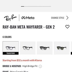 Cosmis Blue Meta Ray Bans