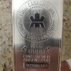 10 Oz Silver Royal Canadian .9999 