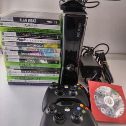 Microsoft Xbox 360 Slim Console 250GB With 18 Games Bundle