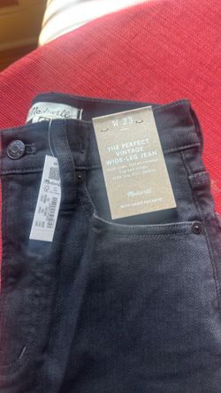 Madewell black brand new The perfect vintage wide leg jean reg $138