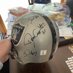 Raiders Autographed Helemt