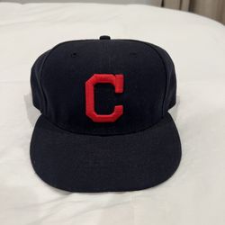 Cleveland Indians Fitted Hat Size 7 1/8