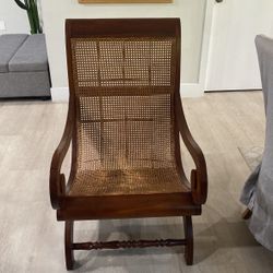 Beautiful Wooden Chair With Ottoman