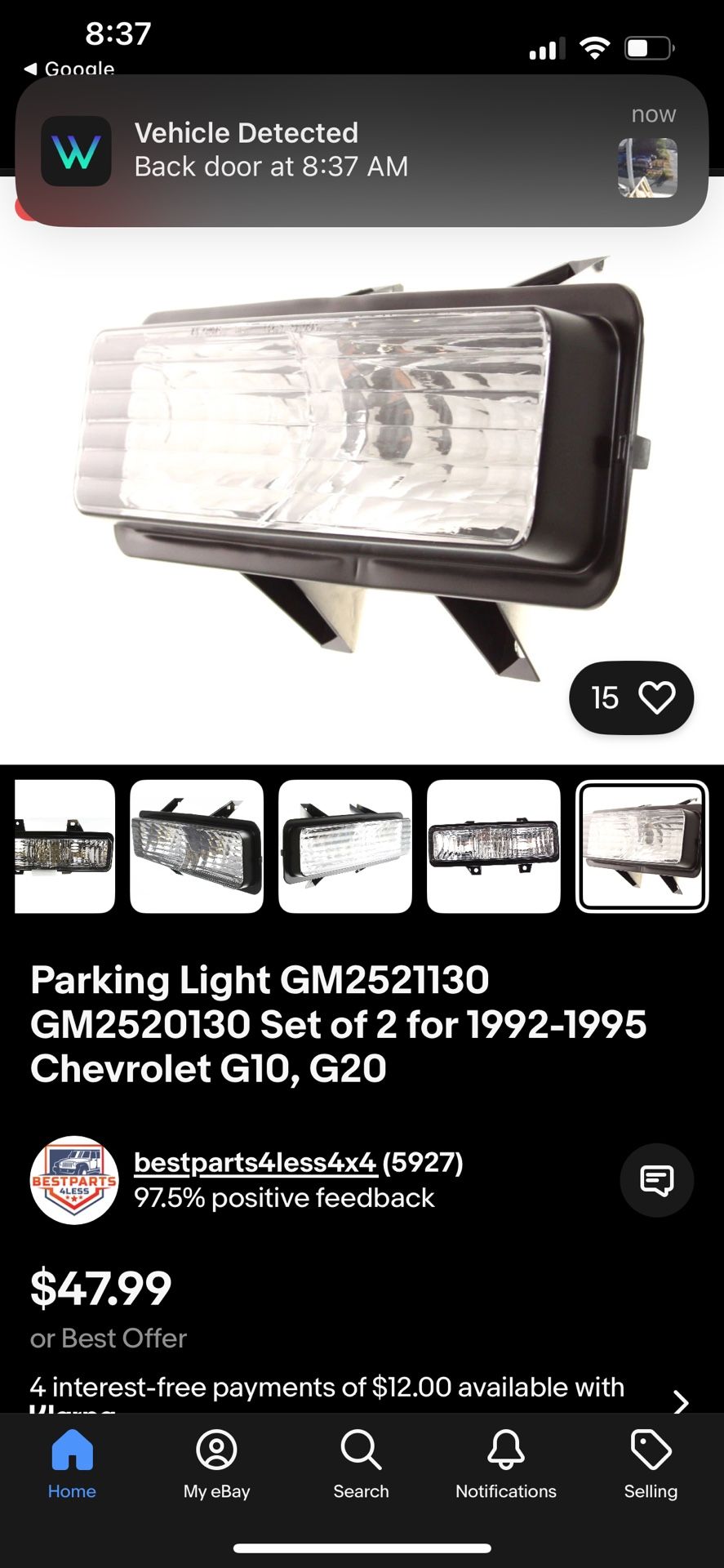 Chevy marker lights