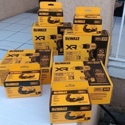 DEWALT XR 20V MAX BRUSHLESS HAMMER DRILLS AND 20V MAX 4AH BATTERY PACK SET...(110 EACH SET)