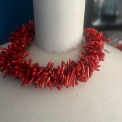 Coral Bracelet Three Tier