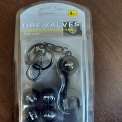 Dodge Black SRT Logo Tire Stem Valve Caps