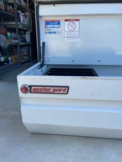 Weather Guard truck bed tool box.