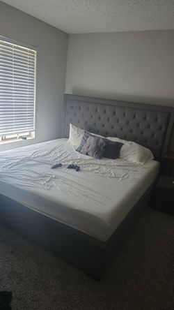 King Size Bed Frame and Mattress