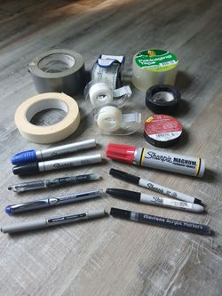 Ink Pens,Markers, & Tape Bundle